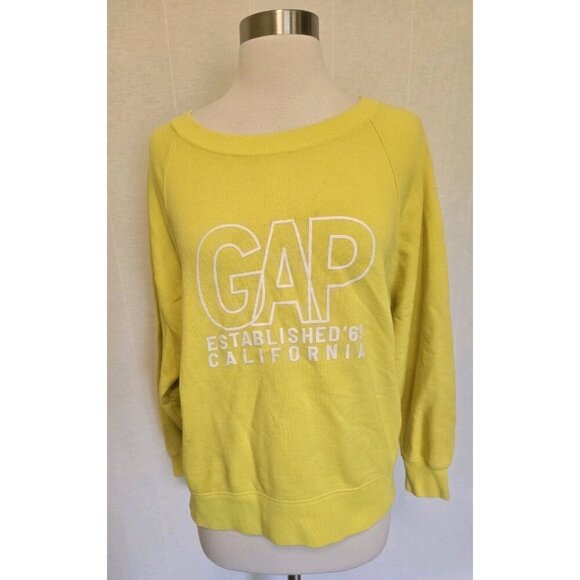 Gap Womens Sweatshirt Size Small Yellow California - Picture 1 of 6